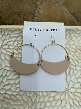 Nickel & Suede Aster Small Earrings